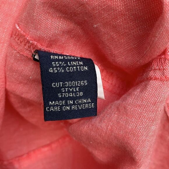 Max Edition cotton linen blend pink tunic blouse woman’s size large - Picture 7 of 9